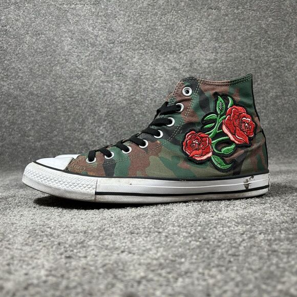 Converse Chuck Taylor All-Star Hi 162875C Mens 9 Womens 11 Camo Rose Patch Shoes main image 10